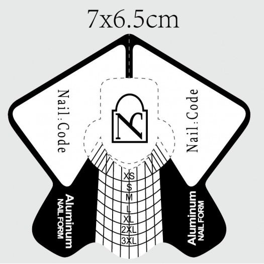 Nail:Code – Aluminium High Performance Schablonen – Rolle 500 Stk.