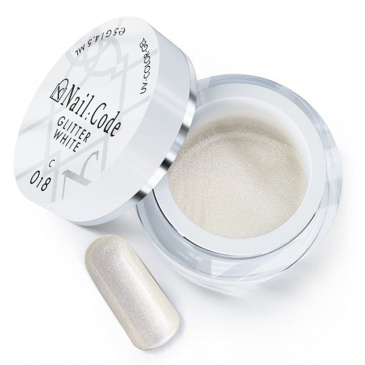 C018 Glitter White – UV/LED Color Gel