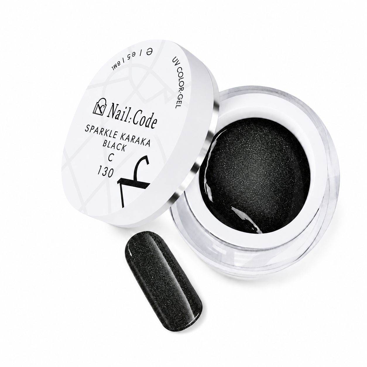 C130 – Sparkle Karaka Black – UV/LED Farbgel