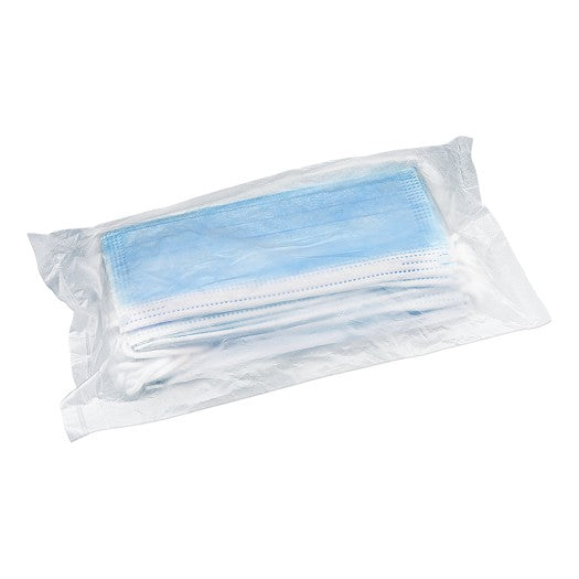 3-ply face masks – Blue (50 pieces)