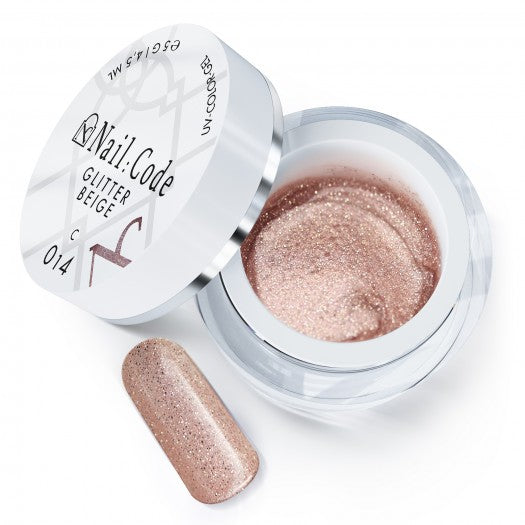 C014 – Glitter Beige – UV/LED Color Gel