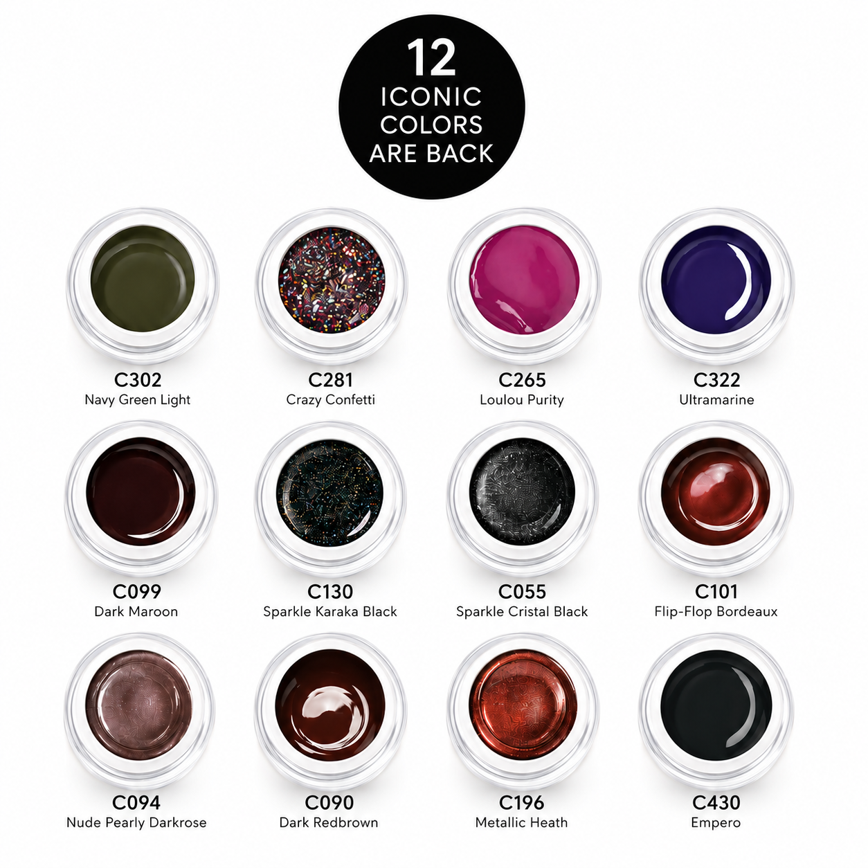 THE ICONIC 12 – 12 Color Gele sind zurück!