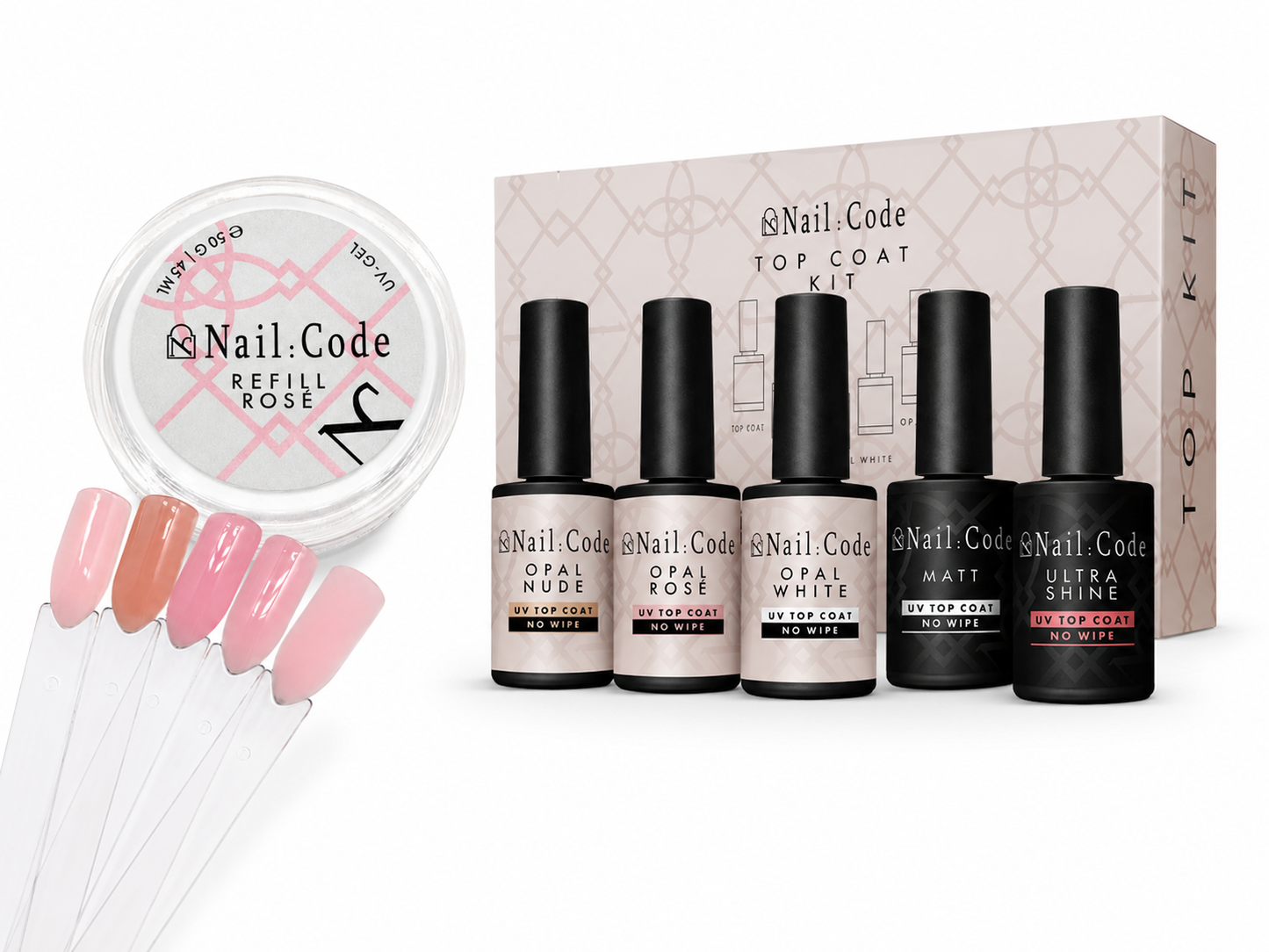 Refill Rosé + Top Coat Kit Set