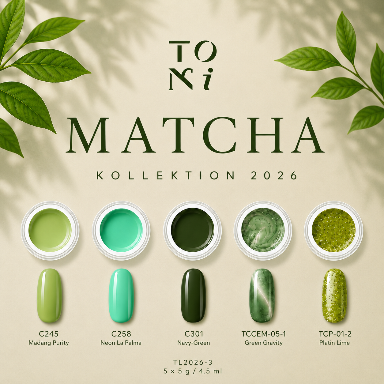 MATCHA COLLECTION 2026 - 5 UV/LED COLORGELE