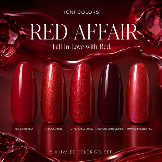 RED AFFAIR – 5 UV/LED COLORGELE