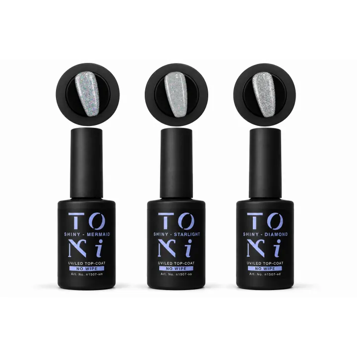 Shiny Collection – UV/LED Top Coat Set (3 × 10 ml)