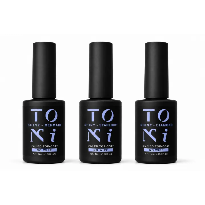 Shiny Collection – UV/LED Top Coat Set (3 × 10 ml)